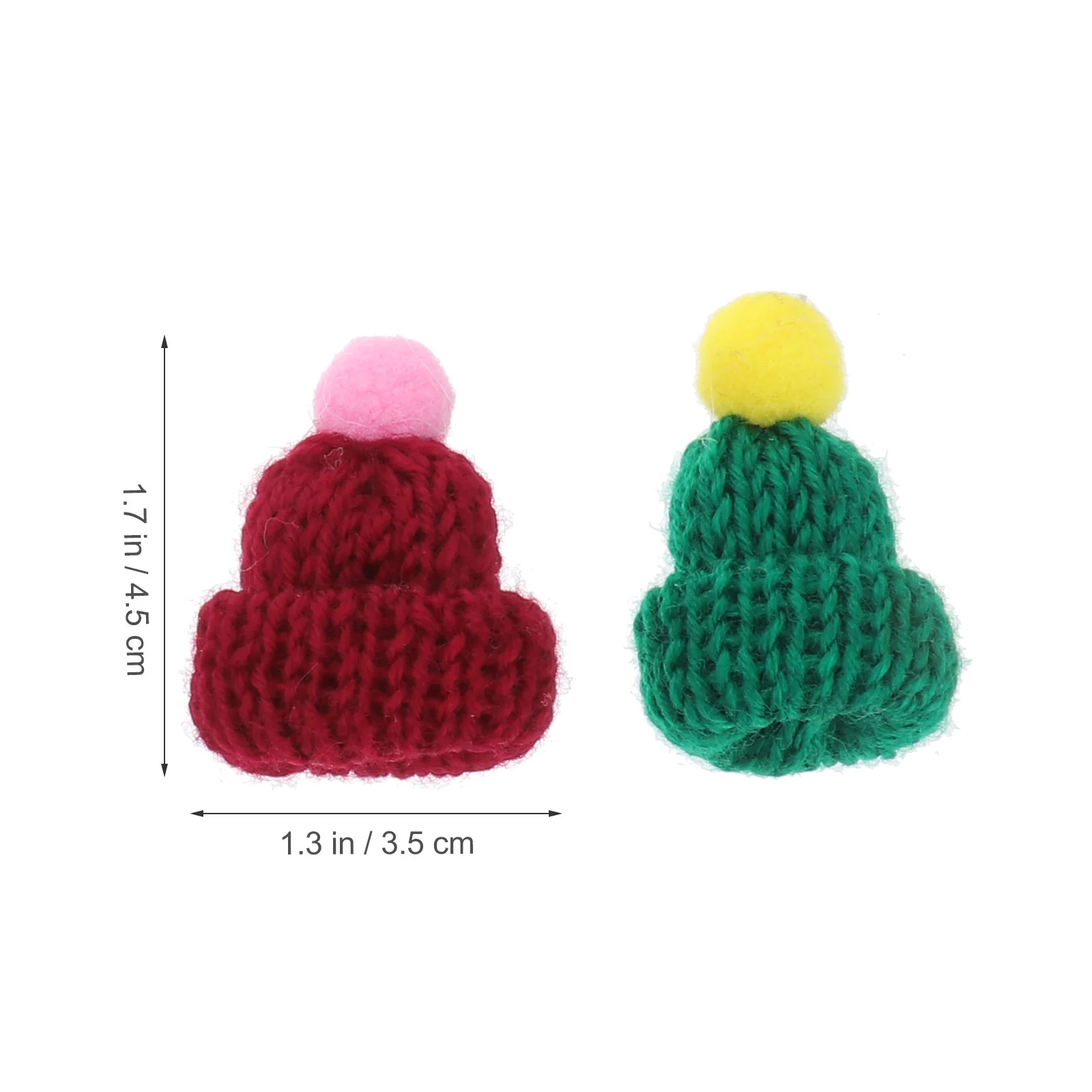 10 Pcs DIY Decor Accessory Mini Knit Hat Caps Handmade Material Plastic Making Gadget