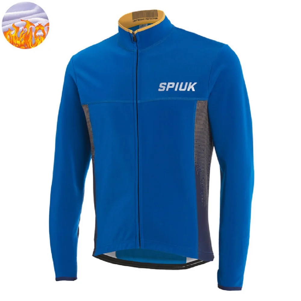 Spiukful inverno termico in pile abbigliamento da ciclismo uomo manica lunga Jersey Outdoor Riding Bike Mtb abbigliamento caldo in pile di alta