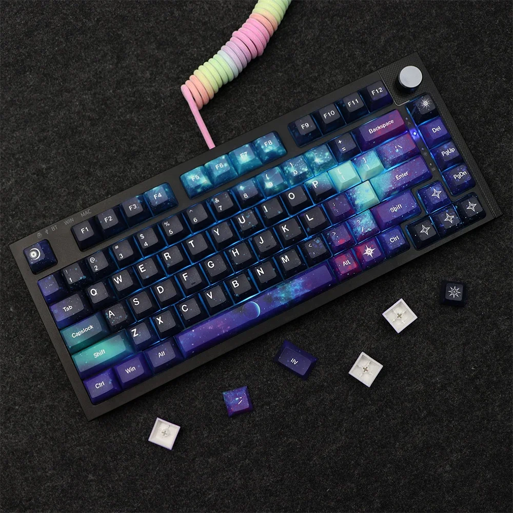 

KCA three-dimensional starry sky theme keycap five-sided hot sublimation full set suitable for 61/68/64/75 and other mechanical