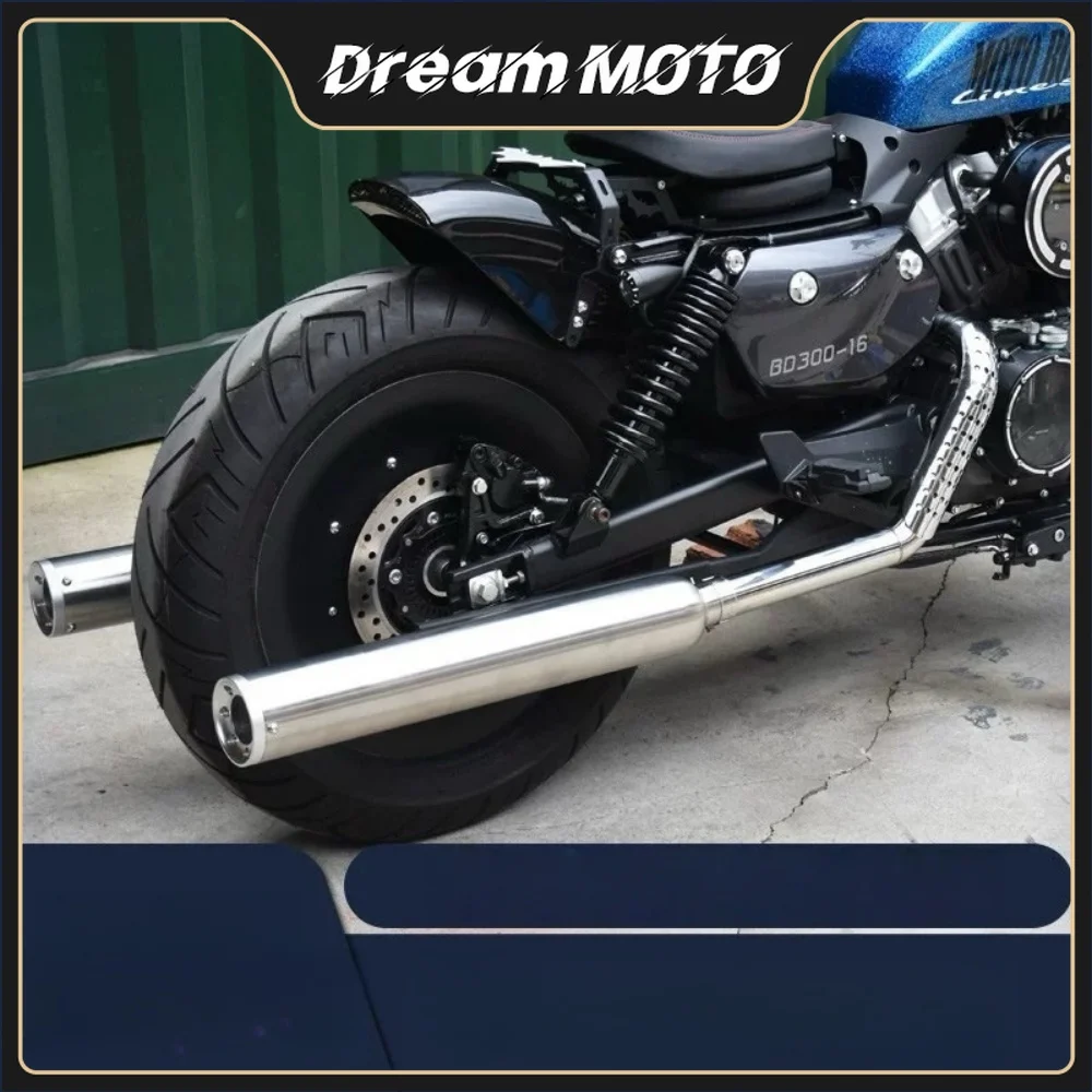 Для BENDA ROCK 250/300 пользовательские детали выхлопная труба Cobra с двойным выходом, полносекционный звук, глубокий и богатый звук кошачьего копыта Для BENDA ROCK 250/300 пользовательские детали выхлопная труба Cobra с двойным выходом, полносекционный звук, глубокий и богатый звук кошачьего копыта