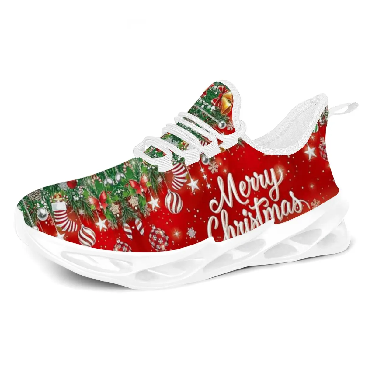 

NEW Men Shoes Merry Christmas Print Christmas Themed Casual Sneakers Men's New Lightweight Running Shoes for Men Women