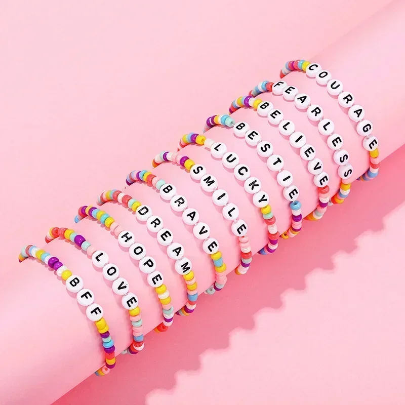 300-500 Piezas de Cuentas Redondas de Acrílico con Letras del Alfabeto de la A a la Z, Coloridas, para Hacer Joyas, Pulseras, Collares y Accesorios