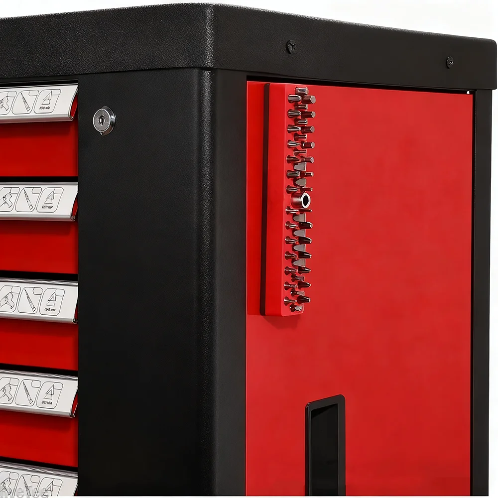 ملحق صندوق الأدوات العملي، حامل لقم سداسي مغناطيسي 43 فتحة - منظم تخزين لقمة مثقاب مفك براغي 1/4 بوصة #6