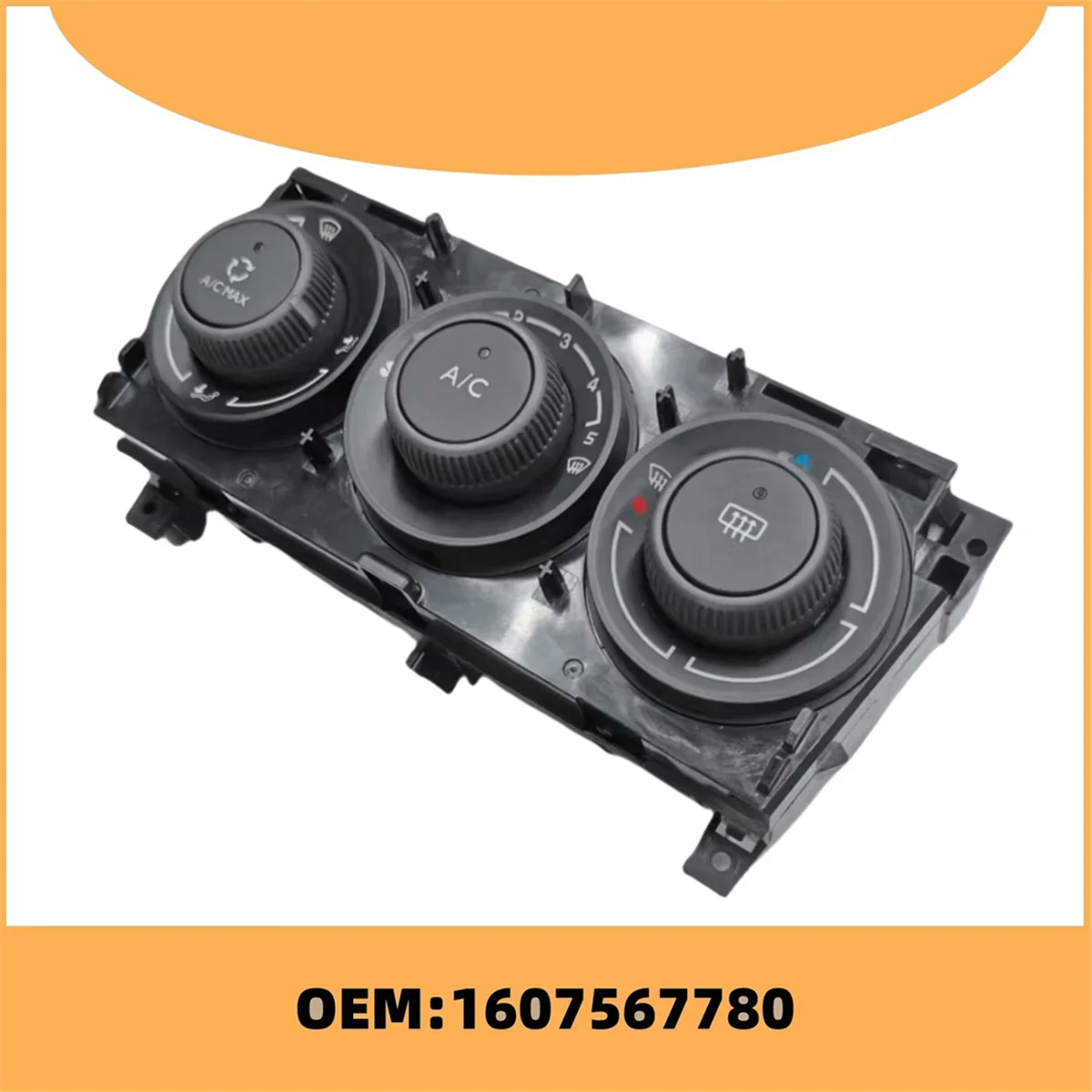 

1607567780 for Peugeot 308 Air Conditioning Controller Panel New Arrivals Knob Assy