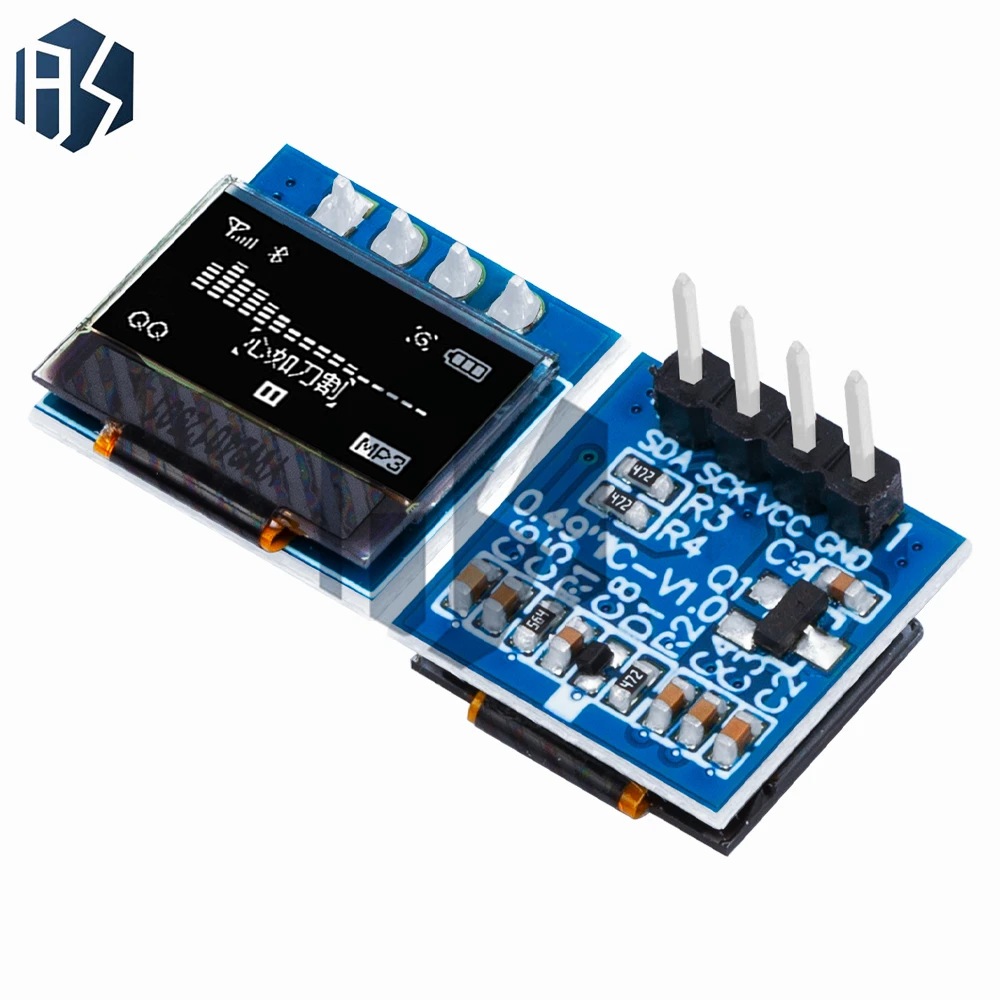 0.49 Inch OLED Display LCD Module White 0.49" Screen 64x32 I2C IIC Interface SSD1306 Driver for Arduino AVR STM32