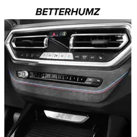 Betterhumz For X3 G01 G45 X4 G02 iX3 G08 Center Console CD Panel Wrap Made of Alcantara Trim Cover Car Tuning Interior Accessory