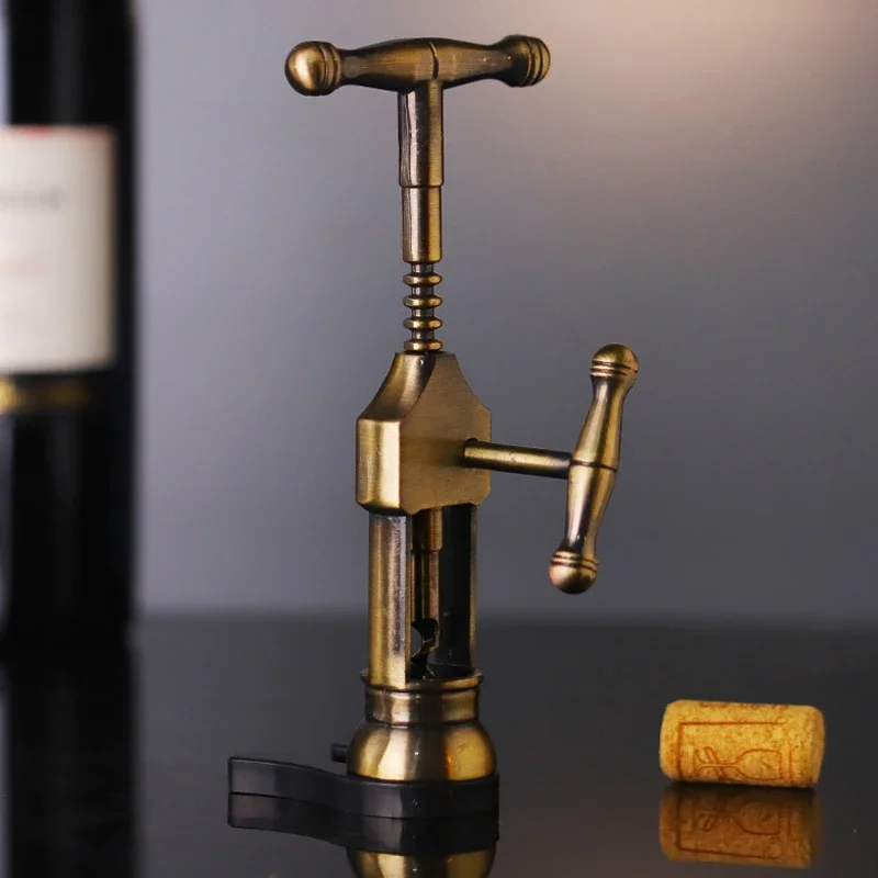 

Vintage Bronze Corkscrew Wine Opener Metal Cork Bottle Opener