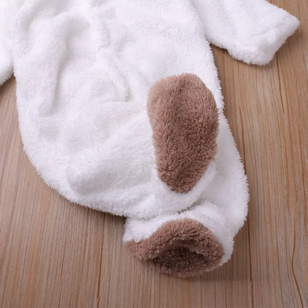 لطيف دافئ الطفل حللا مقنعين 3-6 أشهر ثوب فضفاض للأطفال الرضع طويلة الأكمام الوليد نيسيي الوليد