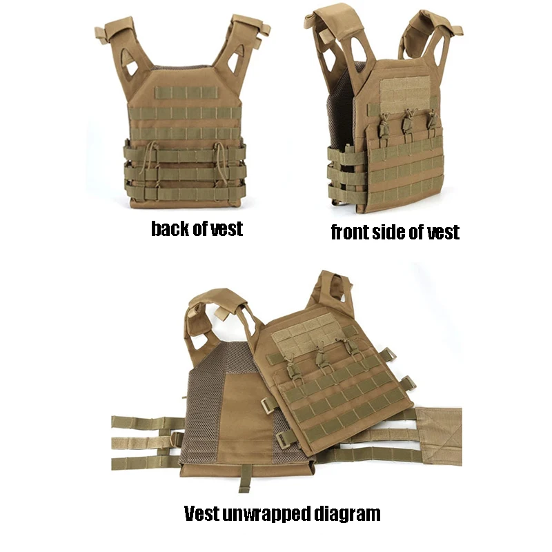 Tactical Vest Waterproof Outdoor Body Armor Lightweight JPC Molle Plate Carrier Hunting Vest CS Game Jungle Security Equipment