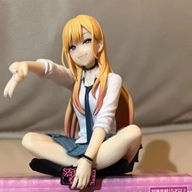 Figurine d'anime My Dress-Up Darling - Statue de Kitagawa Marin en position assise pour décoration de bureau, cadeaux de collection pour les fans