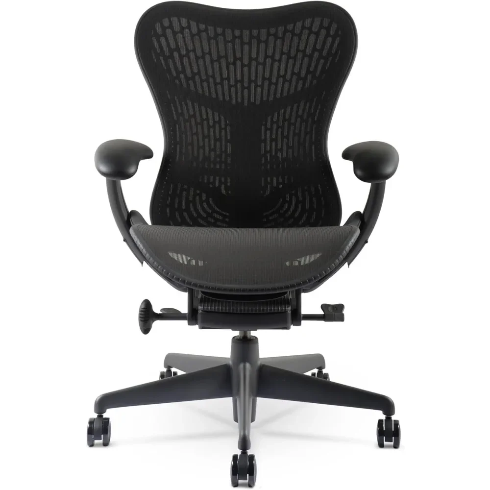 

Chair - Fully Adjustable Arm Seat Depth Tilt Tension Control Mesh Backrest Lumbar Support - Repackaged Home Office Desk Chair