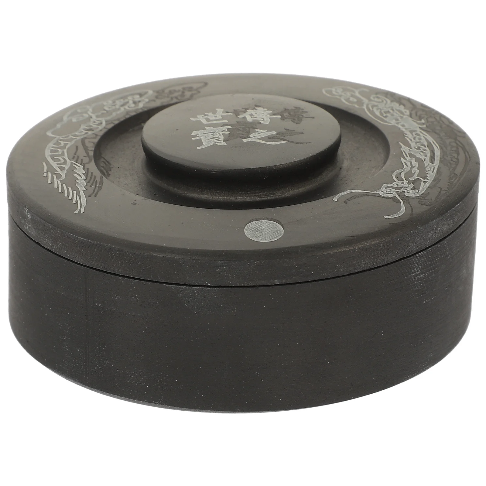 

Inkwell Holder Chinese Inkslab Covered Inkstone Calligraphy and Painting Stationery Lidded for Writing Sumi