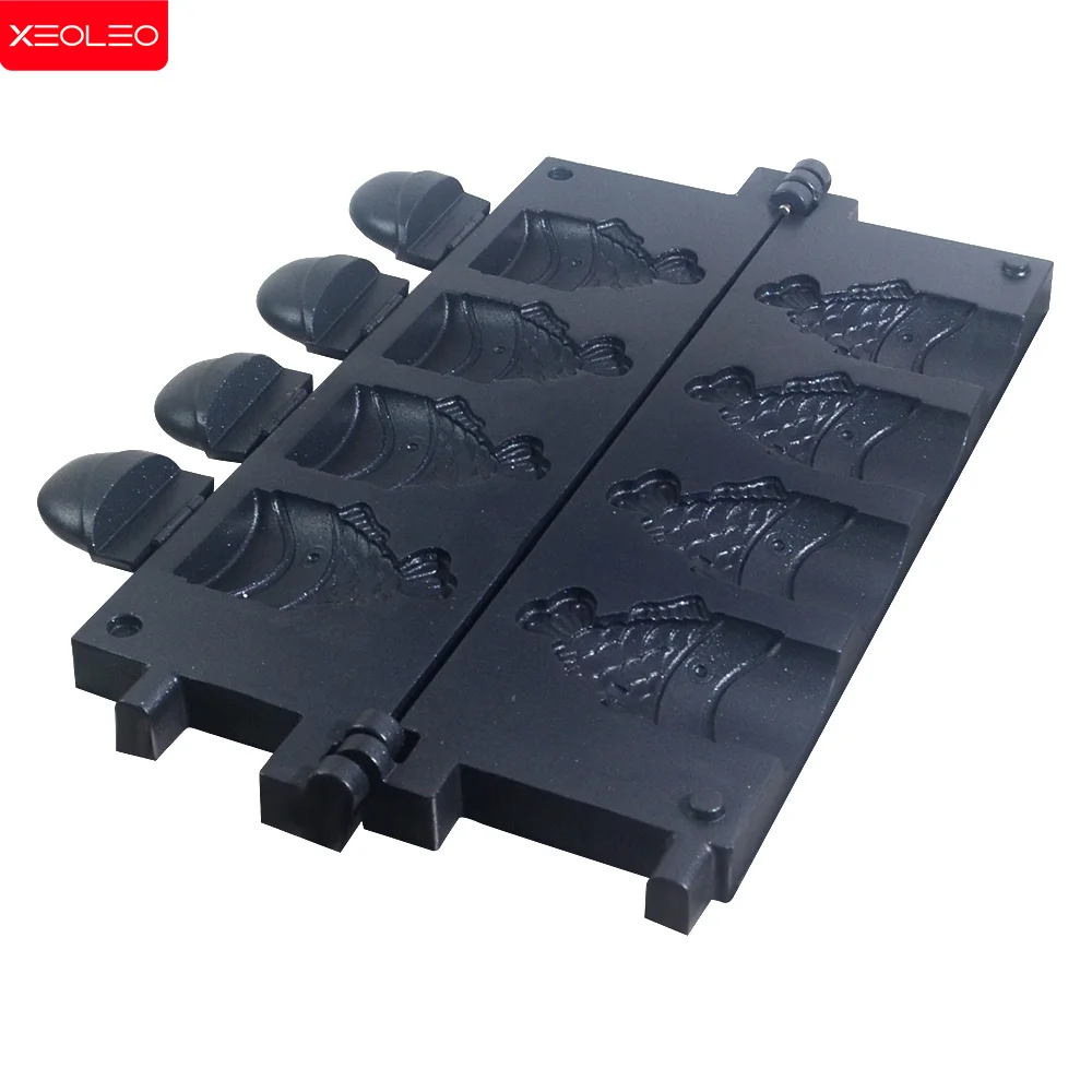 XEOLEO 4 pezzi bocca aperta a forma di pesce stampo per waffle Taiyaki piastra antiaderente