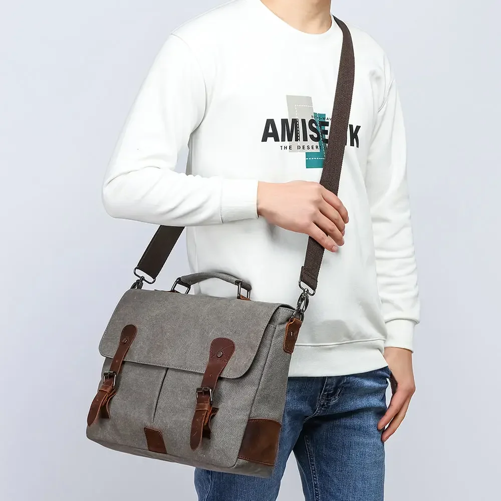 High Quality Portafolios Hombres Wholesale Briefcase Business Bolsa Masculina Crossbody Computer Laptop Messenger Bag for Men