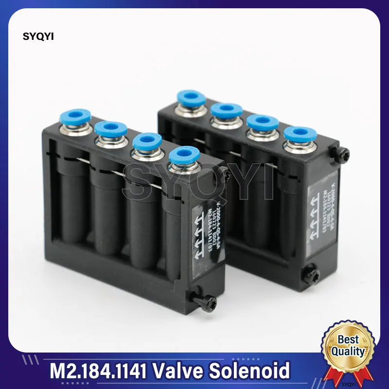 Najwyższej jakości 1-częściowy zawór elektromagnetyczny M2.184.1141 V-2000-4-QS-4-SA do części maszyn drukarskich Heidelberg SM102 PM52