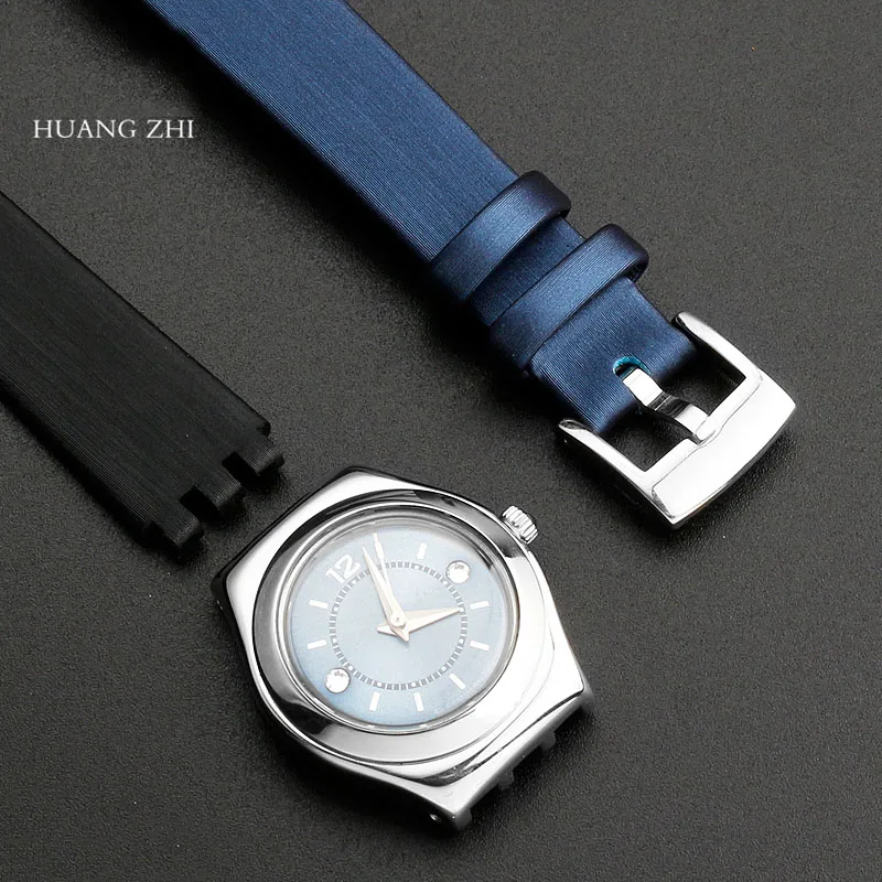 NEW Style Silk​ Genuine Leather Watch band For Swatch Series LP131 LW143 YSS317G LK292G YSS306 Women's Fashion Strap  Bracelet