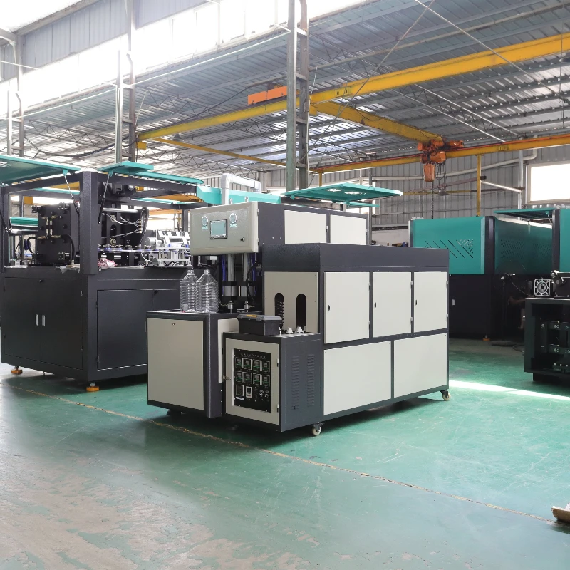 Semi Auto 2 Cavity 35000kN Clamping Force 260mm Diameter 430mm Height PP Bottle Motor Engine Soplador