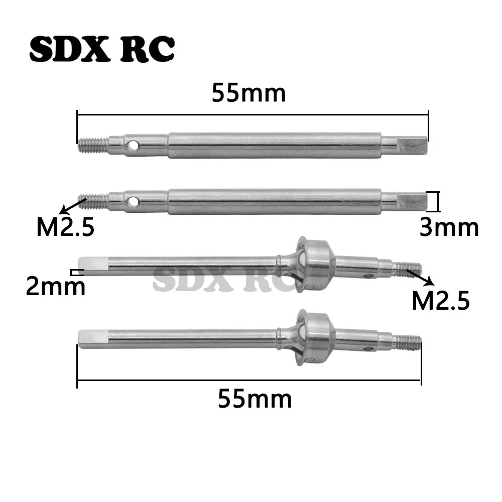 

Metal Front and Rear Drive Shaft CVD Driveshaft for TRX4M TRX4-M 1/18 RC Crawler Car Upgrade Parts Accessories