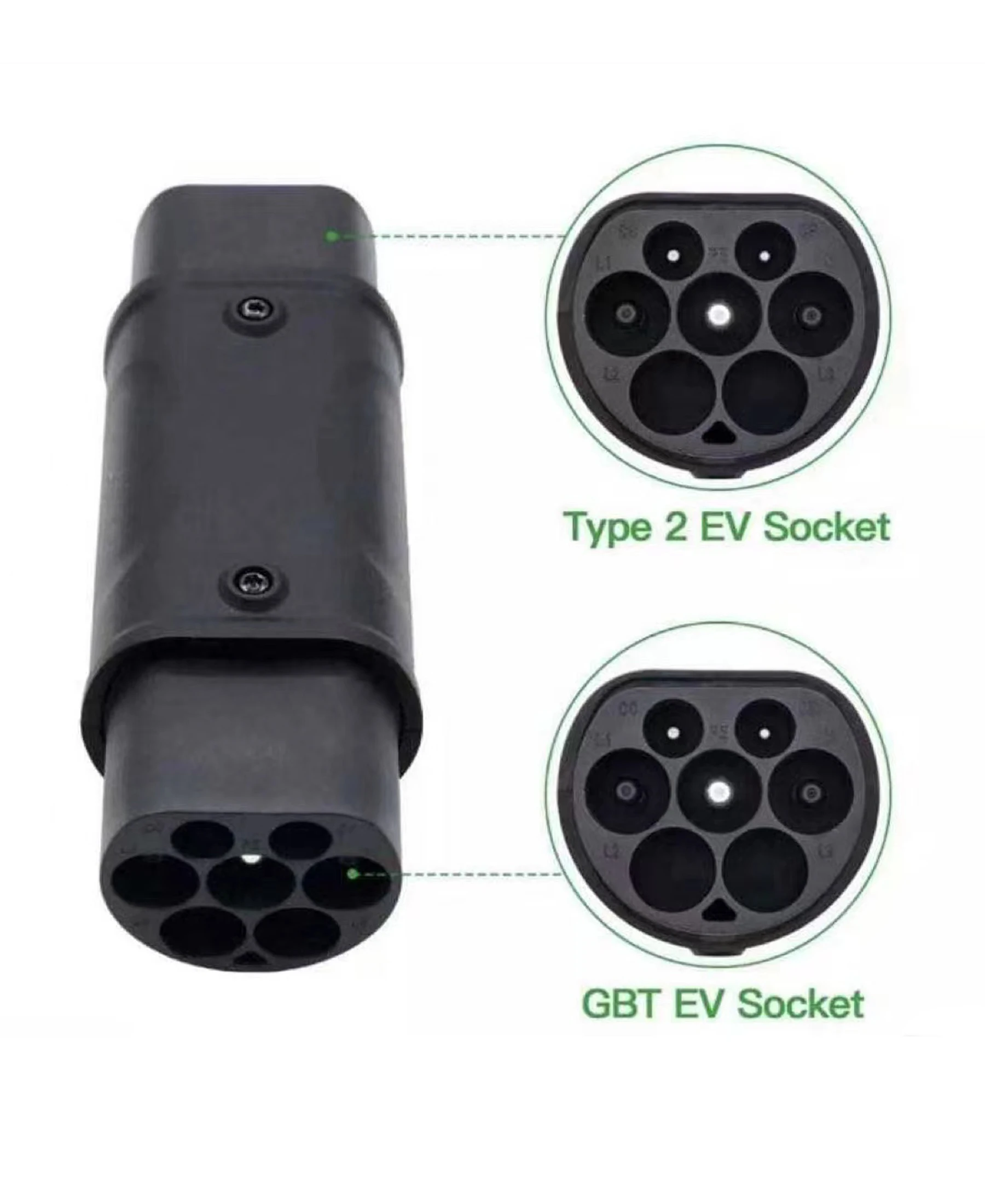 

Type2 to GBT Adapter 32A Type 2 IEC62196 ev Charger Adaptor with GB/T Charging Socket