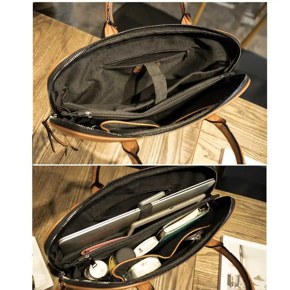 Imagem -05 - Bolsa de Couro para Mulheres Bolsas de Computador para Senhoras Bolsa de Escritório para Meninas Pastas de Laptop para Lenovo hp e Dell