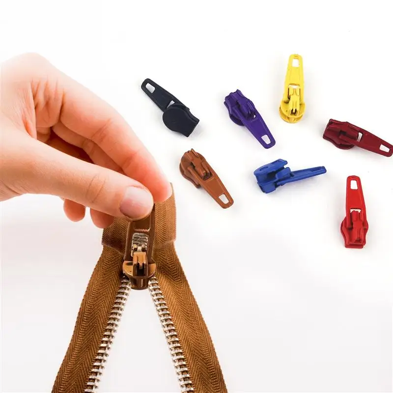 10Pcs 3# Nylon Coil Auto Lock Zipper Puller DIY Sewing Tool Zipper Slider For Tailor Sewing Accessories