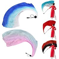 Silk Veil Chain Ball Women Belly Dance Silk Veil Streamer Stage Prpos Belly Dance Thrown Ball Belly Dance Accessories