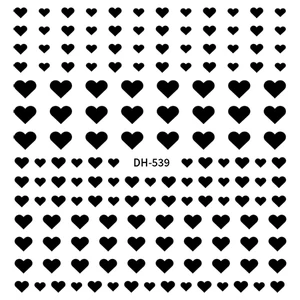 3D مسمار الفن ملصقات, أحمر, أسود, أبيض, الحب, قلب, نجوم, غيوم, الفرنسية, نصائح كاملة, الشارات, المنزلق لمانيكير أعلى 6 مبيعات أظافر فرنسية أحمر - No6