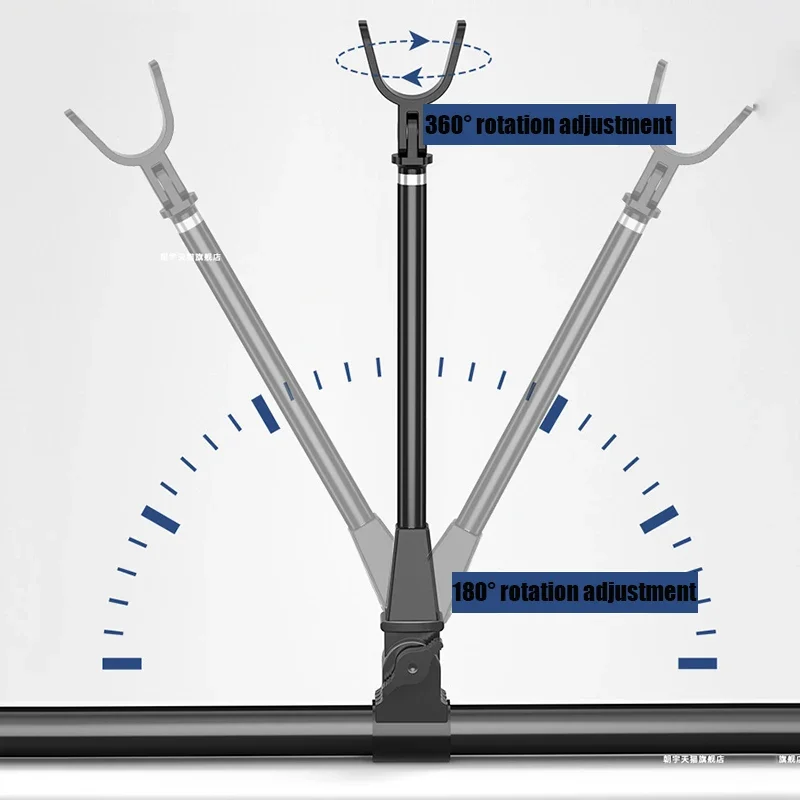 Uchwyt na wędkę Wspornik rewolwerowy ze stali nierdzewnej Wspornik uziemiający 1,7 M 2,1 M 2,4 M Teleskopowy stojak na wędki Regulowany