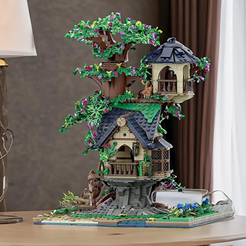 1507 قطعة MOC الإبداعية مدينة عرض الشارع وحدات شجرة صغيرة منزل نموذج العمارة بنة الاطفال تجميع الطوب لعبة هدية