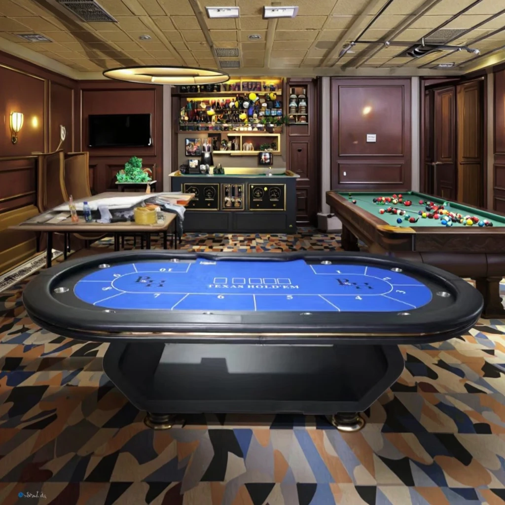 Factory Custom 2in1 Table Pool Table with Luxury Texas Poker Table with Folding Legs with Cover Gamer Stuff view 5