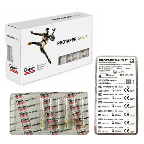 Instrumento rotativo Dental Protaper dorado, limas de motor flexibles de activación de calor para herramienta de conducto radicular, herramienta de Material de odontología, 1 unidad