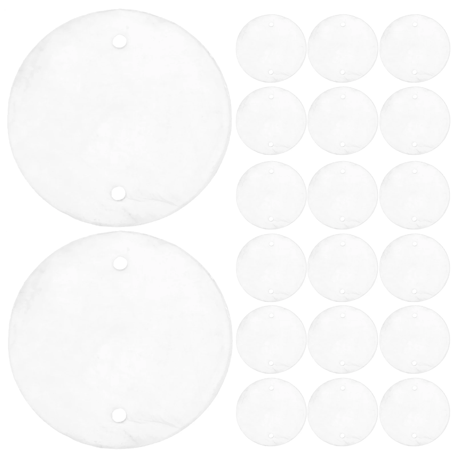 

100 Pcs Round Shell Charms Bulk Sheet Decoration Natural Jewelry Transparent Ceramic