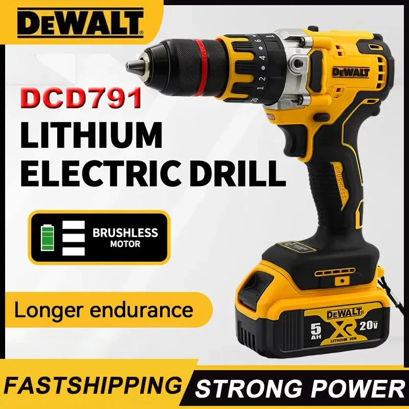 DEWALT Compact Cordless Drill Brushless Motor Drill Screwdriver Multi functional Drive Home Rechargeable Electric Tools DCD791