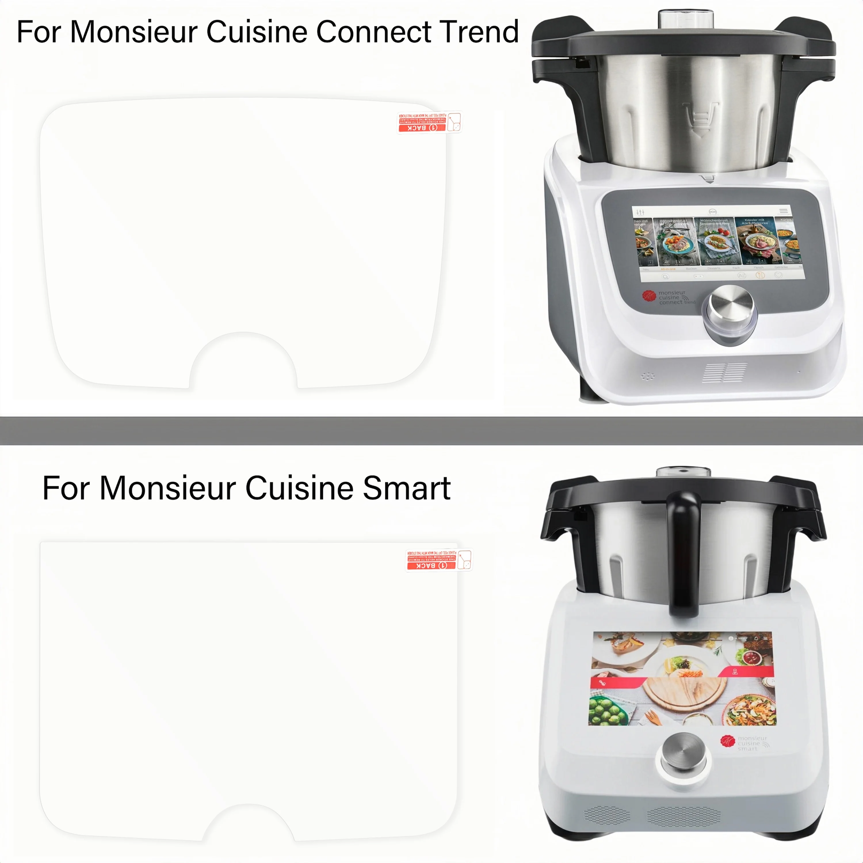 1PC Adatto Monsieur Cuisine Smart/Connect/Trend Protezione Dello Schermo - Vetro Temperato Ad Alto Alumina Frullatore Accessori Pellicola Da Cucina