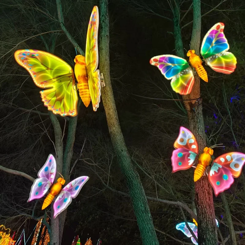 

Waterproof IP65 Dynamic Wings Butterfly 3D Theme Light Butterfly Light Emitting Diode Light Decoration
