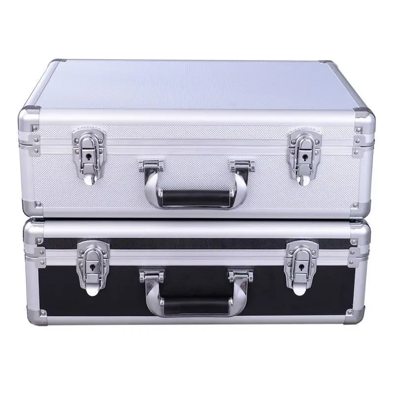 Multifunctional Large Portable Toolbox with Display Instrument Equipment Case Aviation Suitcase Aluminum Storage with Sponge
