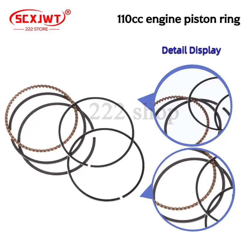 Juego de anillos de pistón GY6 110cc 125cc (56 mm) para motores de scooter GY6 110cc 125cc. 152QMI