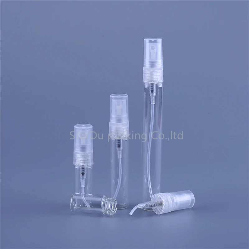 1000pcs Hot Selling 2ml 3ml 5ml 10ml Borosilicate Glass Tube Perfume Spray Bottle Tube Glass Spray Perfume Glass Bottle