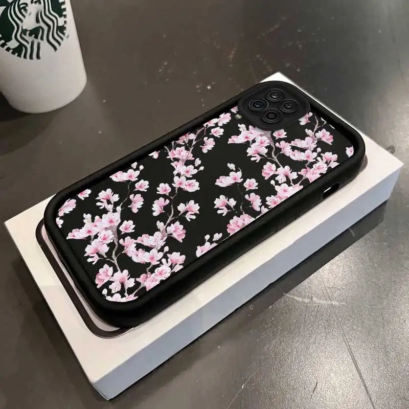 Pink flower branches Protect You For Samsung A12 (India) With Flexible Case Featuring Refined Ideal For A 12 71 32 15 14 03 02