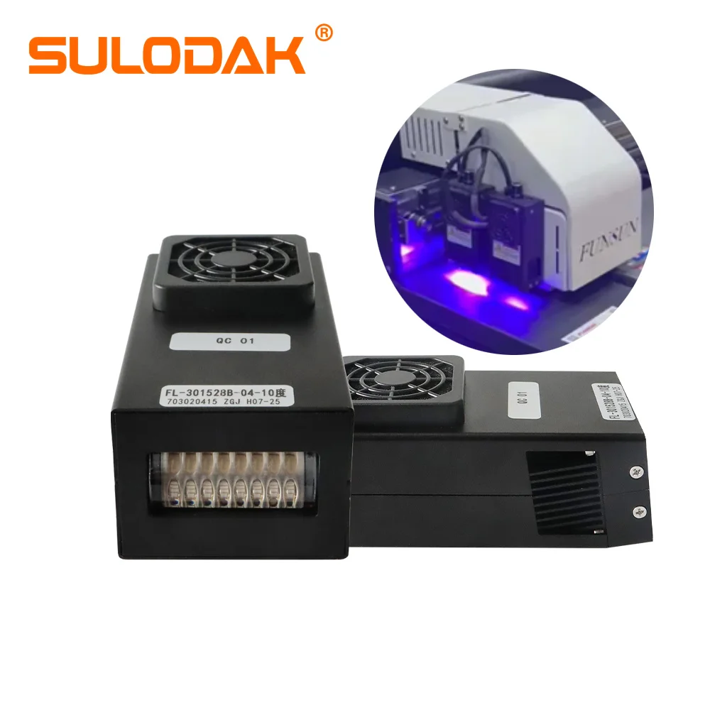 

Вентилятор охлаждающей лампы для отверждения чернил с 10. ° Угол C 395 нм для Epson XT800 DX5 XP600 УФ-светодиодный принтер для отверждения и сушки