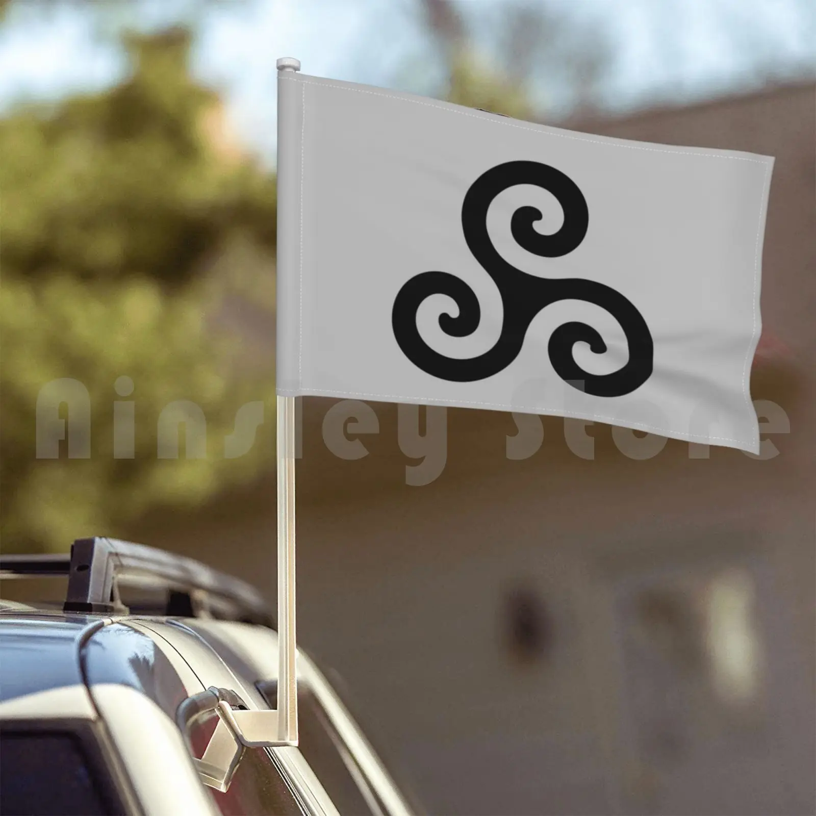 علم تريسكيل علم السيارة مضحك في سن المراهقة وولف ستايلز برنامج تلفزيوني مسلسل فيلم تايلر بوسي بالذئب تريسكيل