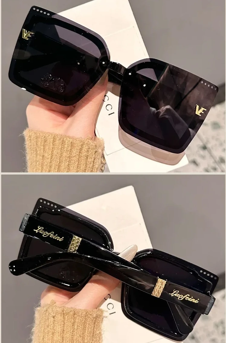 

2025 New Rimeless Polarized Sunglasses Women Oversized Square Sun Glasses Ladies UV400 Classic Goggle Oculos De Sol Feminino