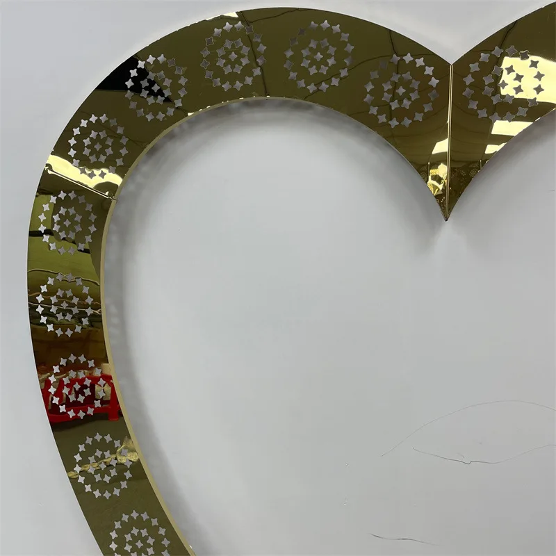 Stainless Steel Arch Screen, Heart-Shaped, Sunflower, Gold, Silver, Wedding Props, Party Stage Decoration, New Style