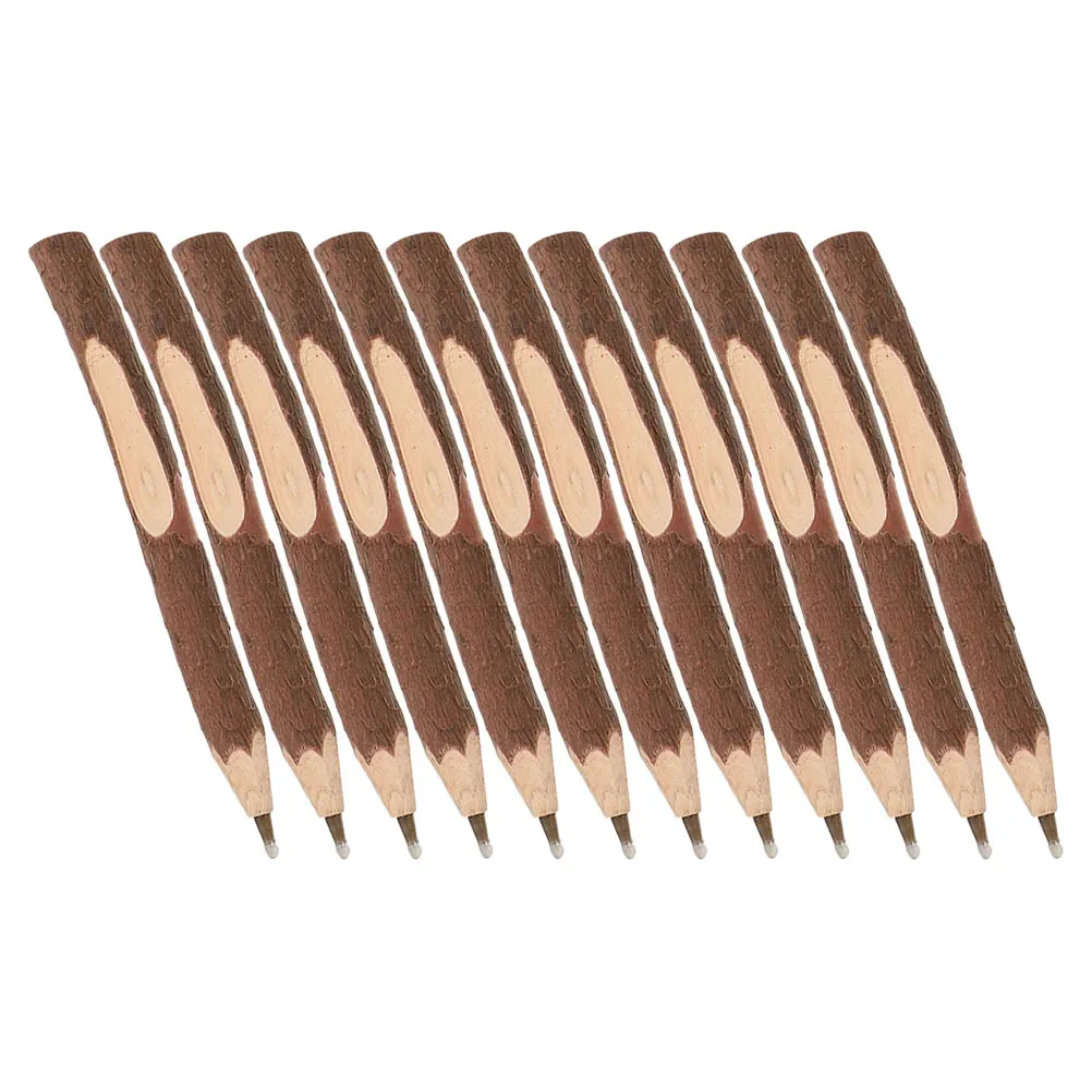 

12PCS Wooden Pens Stuffers For Women Branch School Supplies Wood Pen Black Ink Black Ink Pen Pens For Writing Portable