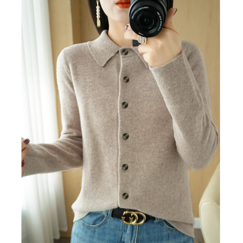 Women shirt  Cashmere Turn Down Collar Everyday Long Sleeve buttons Cashmere Cardigan Sweater Top Shirt  cardigan