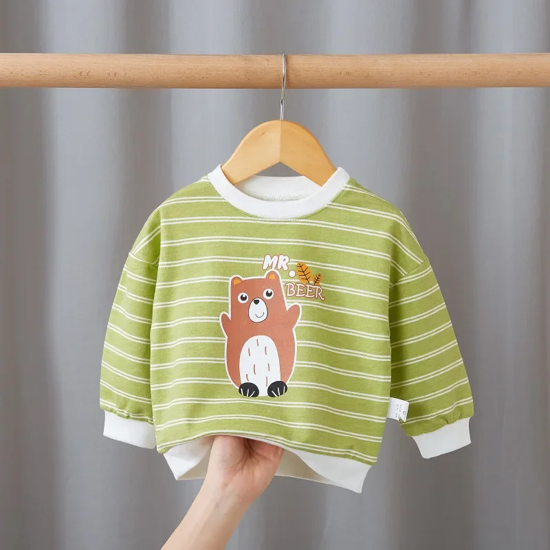 Kid Sweaters Baby Boy Hoodies Toddler Girl Spring Autumn Long-sleeved Round Neck T-shirt Kid Clothes Bottoming Shirt Sweatshirts