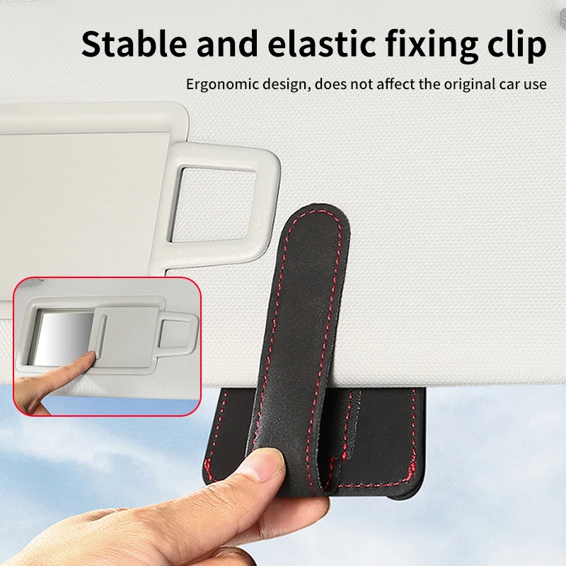 Car Glasses Storage Clip Sunglasses Card Ticket Holder For VW GTI Polo Passat Scirocco Golf Tiguan Jetta T-ROC Touareg Touran CC