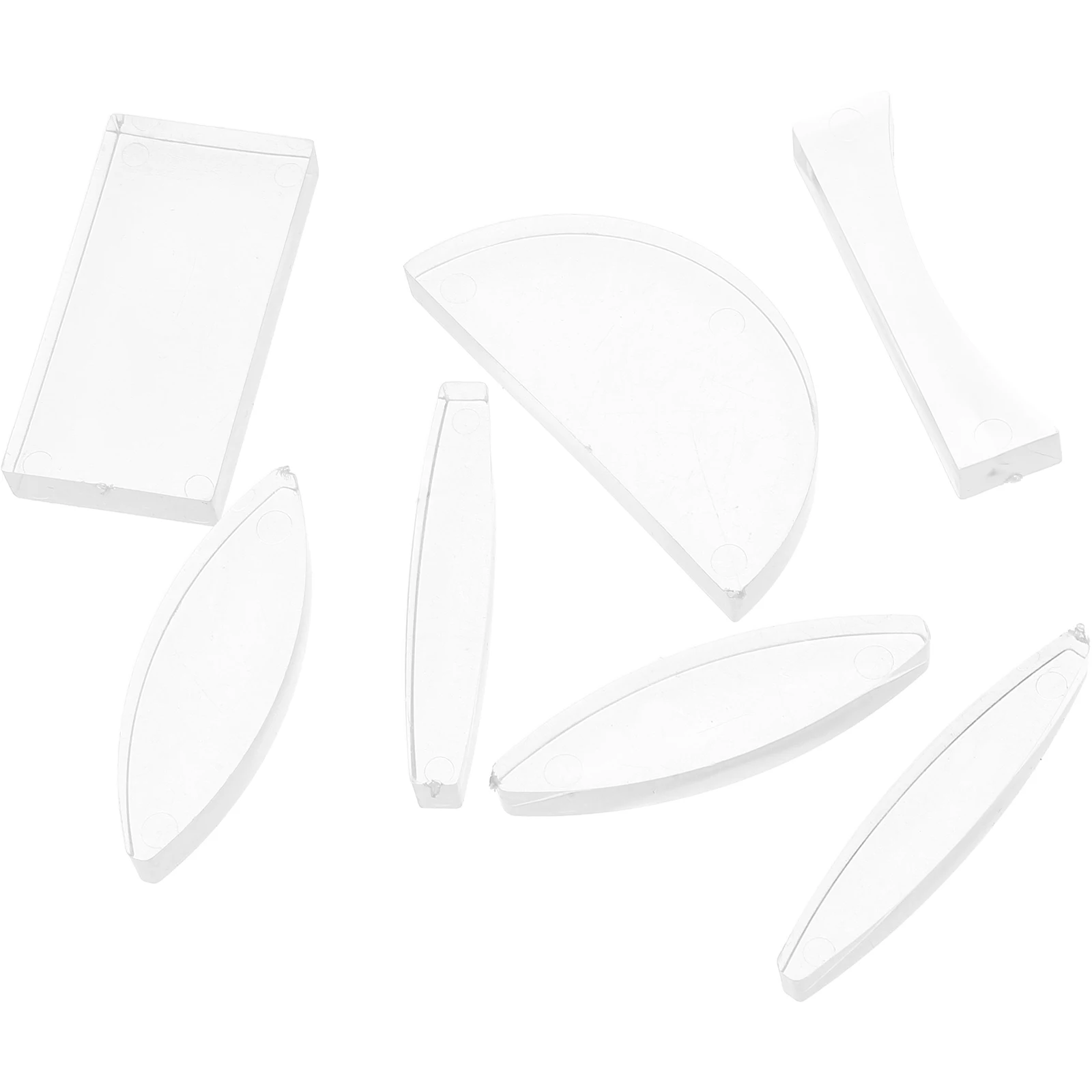 

7pcs Optical Lens Set Physics Science Experiment Tools Transparent Convex Concave Lenses Light Transmitting Educational