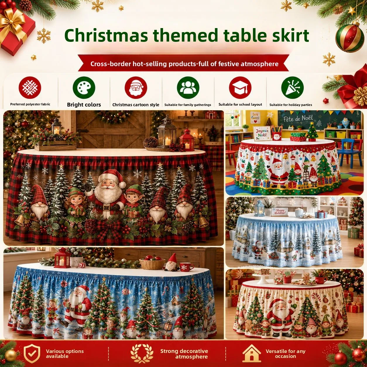 table skirt atmosphere blocking curtain dining table coffee table cabinet arrangement decorative polyester waterproof and anti