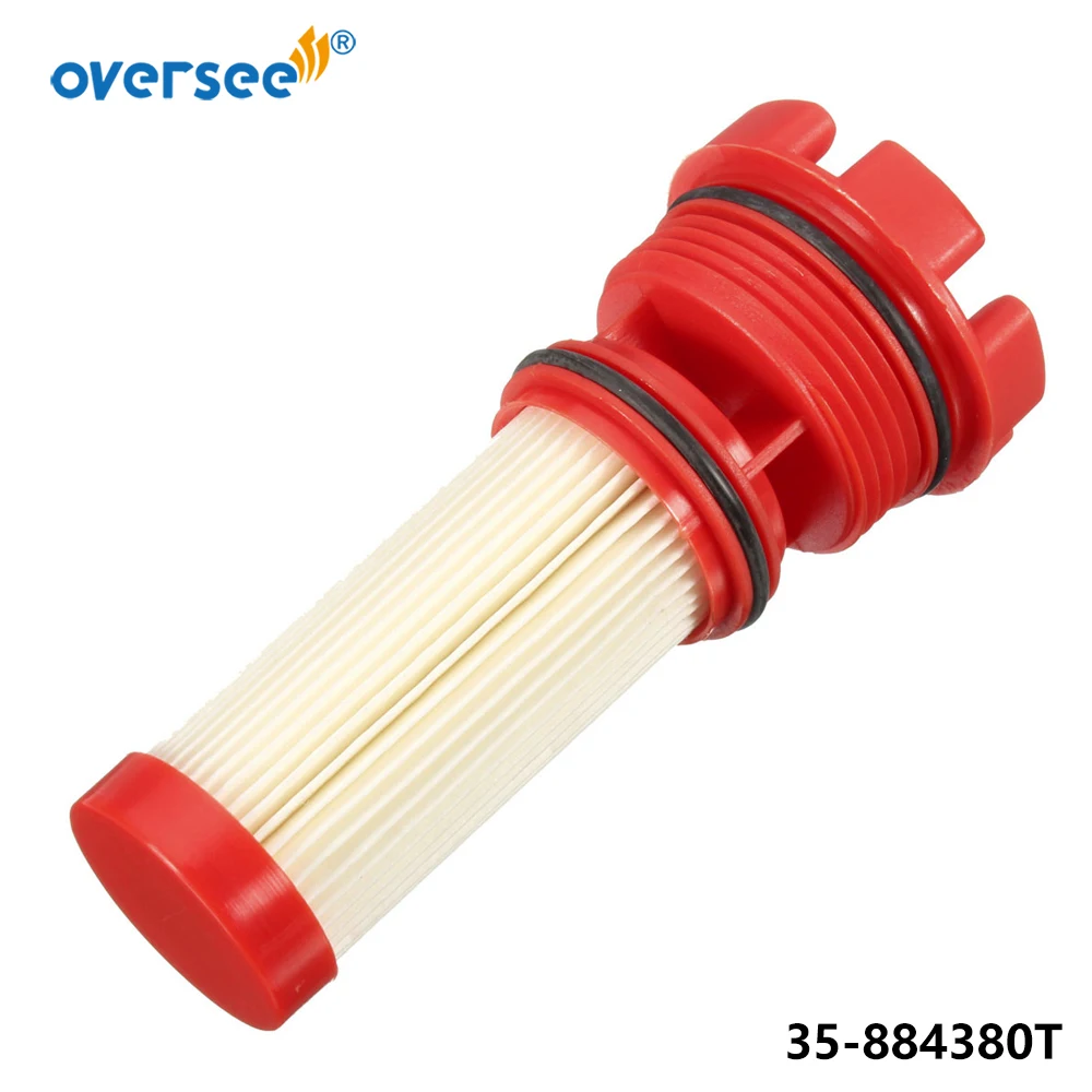 Boat Motor 35-884380T Red Fuel Filter For Mercury DFI OptiMax Verado 35-8M0020349 18-7981